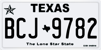TX license plate BCJ9782