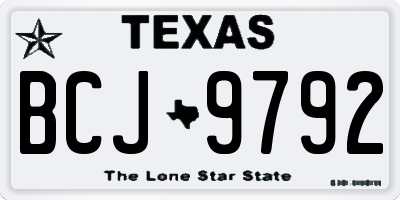 TX license plate BCJ9792