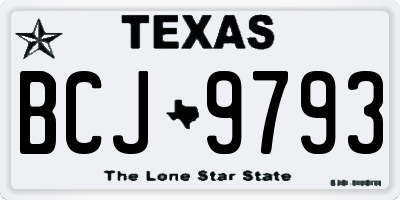 TX license plate BCJ9793