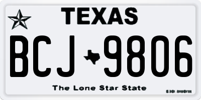 TX license plate BCJ9806