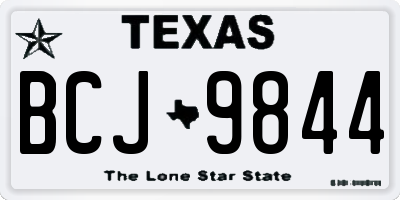 TX license plate BCJ9844