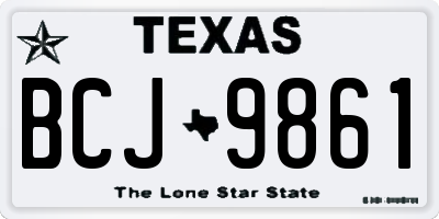 TX license plate BCJ9861