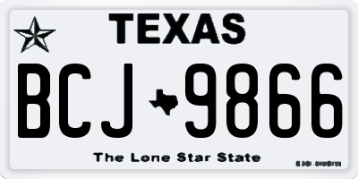 TX license plate BCJ9866