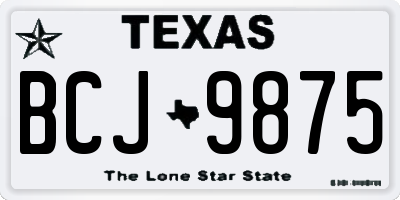 TX license plate BCJ9875