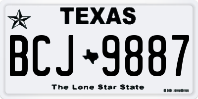 TX license plate BCJ9887