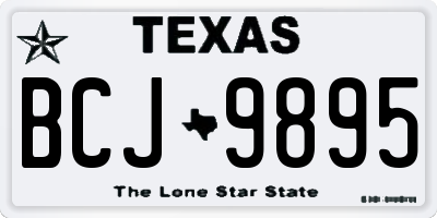 TX license plate BCJ9895