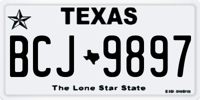 TX license plate BCJ9897