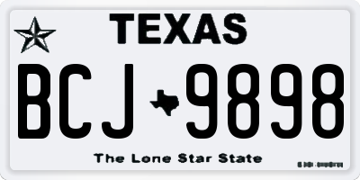 TX license plate BCJ9898