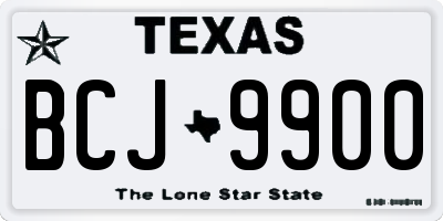 TX license plate BCJ9900