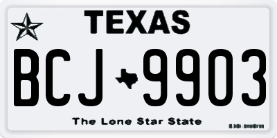 TX license plate BCJ9903
