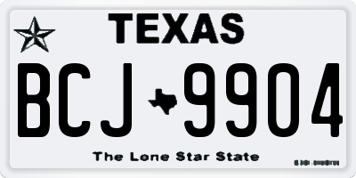 TX license plate BCJ9904