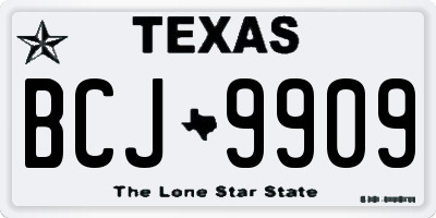 TX license plate BCJ9909