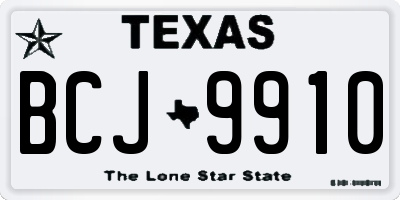 TX license plate BCJ9910