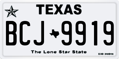 TX license plate BCJ9919