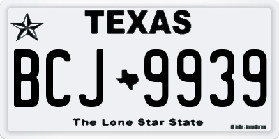 TX license plate BCJ9939