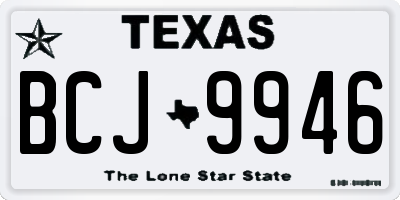 TX license plate BCJ9946