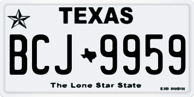 TX license plate BCJ9959