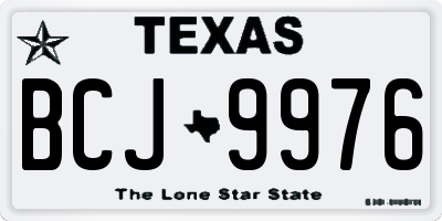 TX license plate BCJ9976
