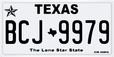 TX license plate BCJ9979