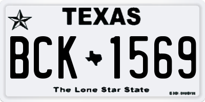 TX license plate BCK1569