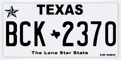 TX license plate BCK2370