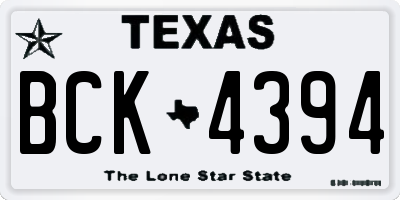 TX license plate BCK4394