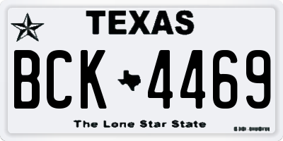 TX license plate BCK4469