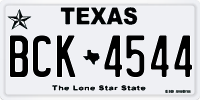 TX license plate BCK4544