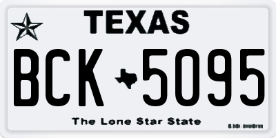 TX license plate BCK5095