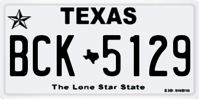 TX license plate BCK5129
