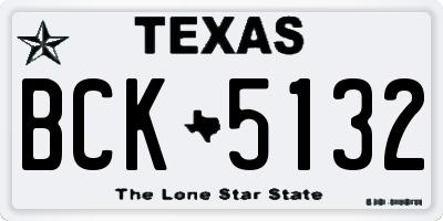 TX license plate BCK5132
