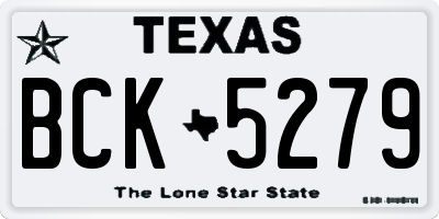 TX license plate BCK5279