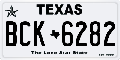 TX license plate BCK6282