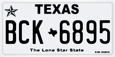 TX license plate BCK6895