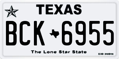 TX license plate BCK6955