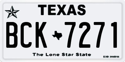 TX license plate BCK7271