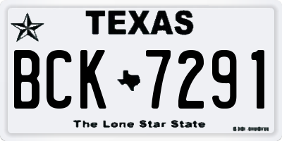 TX license plate BCK7291