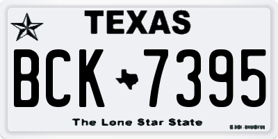 TX license plate BCK7395