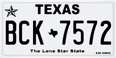 TX license plate BCK7572