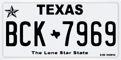 TX license plate BCK7969
