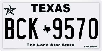 TX license plate BCK9570