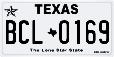 TX license plate BCL0169