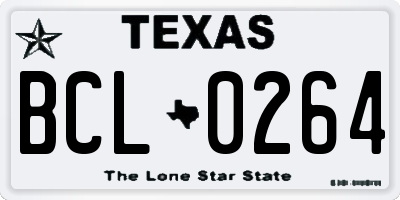 TX license plate BCL0264