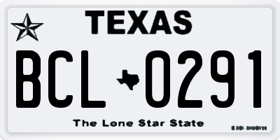 TX license plate BCL0291