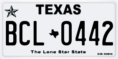 TX license plate BCL0442