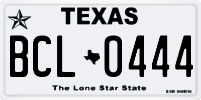 TX license plate BCL0444