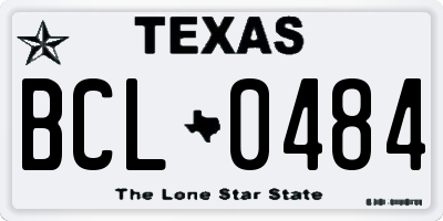 TX license plate BCL0484