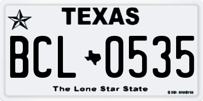 TX license plate BCL0535