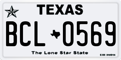 TX license plate BCL0569