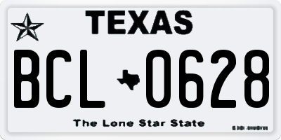 TX license plate BCL0628